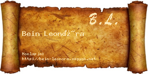 Bein Leonóra névjegykártya